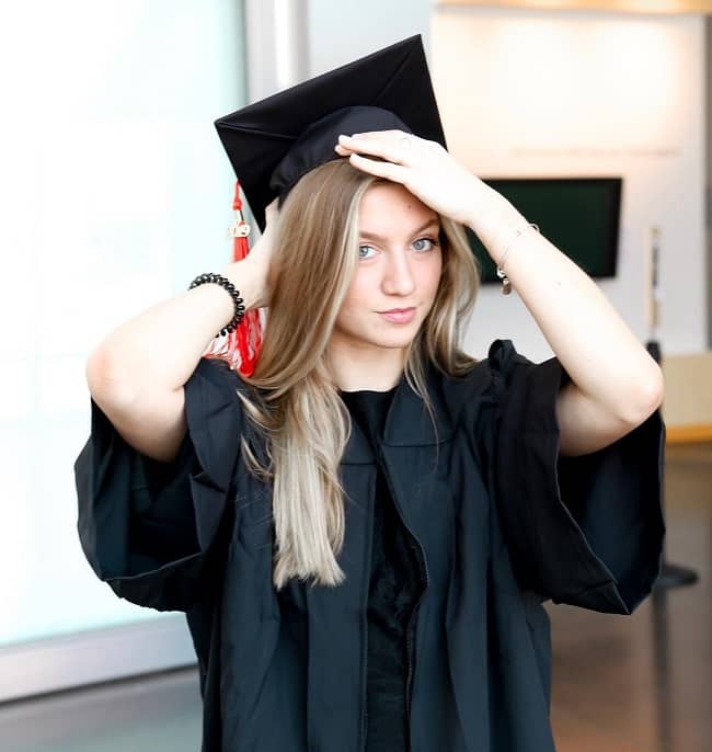 Anna Sitar getting graduated