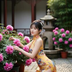 Lý Minh Nhi – Em xinh và một góc sân vườn thơ mộng